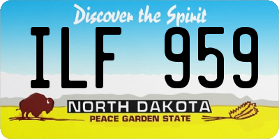 ND license plate ILF959