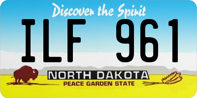 ND license plate ILF961