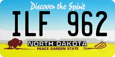 ND license plate ILF962