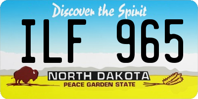 ND license plate ILF965
