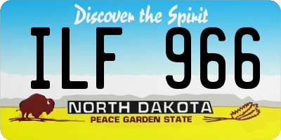 ND license plate ILF966