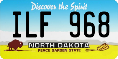 ND license plate ILF968
