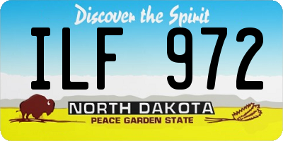 ND license plate ILF972