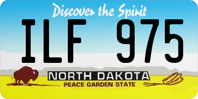 ND license plate ILF975