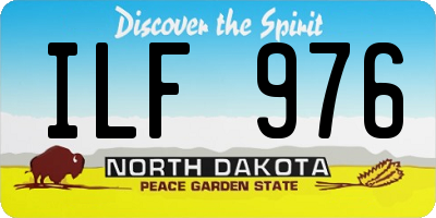 ND license plate ILF976