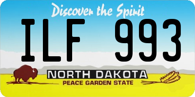 ND license plate ILF993