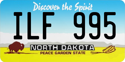 ND license plate ILF995