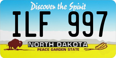 ND license plate ILF997