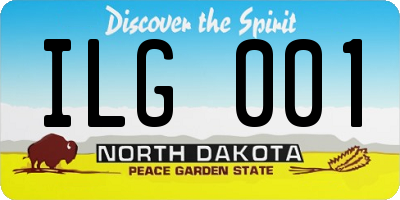 ND license plate ILG001