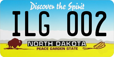 ND license plate ILG002