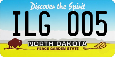 ND license plate ILG005