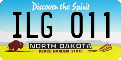 ND license plate ILG011