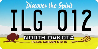 ND license plate ILG012