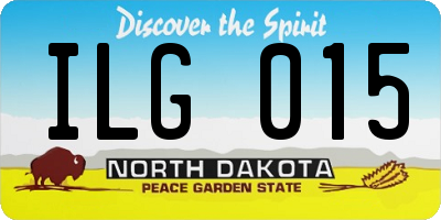 ND license plate ILG015