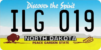 ND license plate ILG019