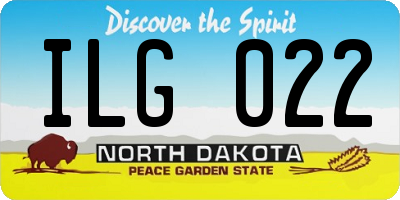 ND license plate ILG022