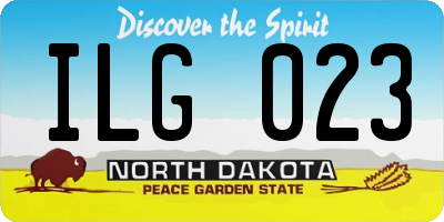 ND license plate ILG023