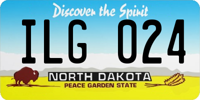 ND license plate ILG024