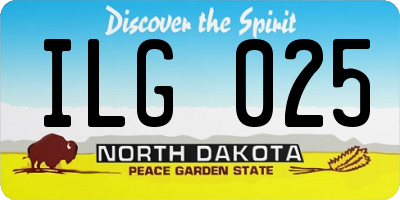ND license plate ILG025