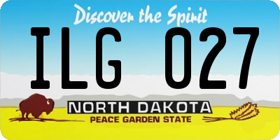 ND license plate ILG027