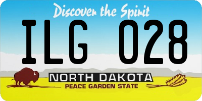 ND license plate ILG028