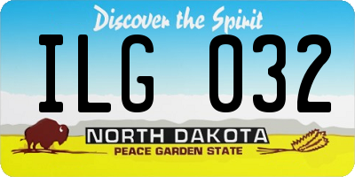 ND license plate ILG032