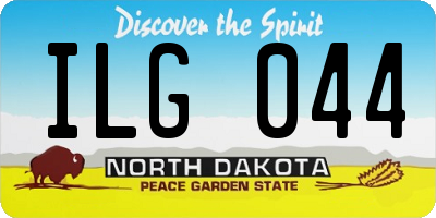 ND license plate ILG044