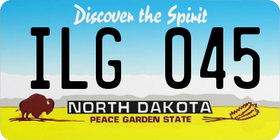 ND license plate ILG045