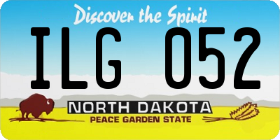 ND license plate ILG052
