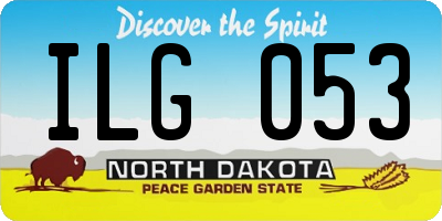 ND license plate ILG053