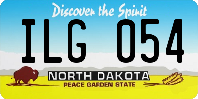 ND license plate ILG054