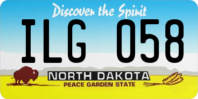 ND license plate ILG058