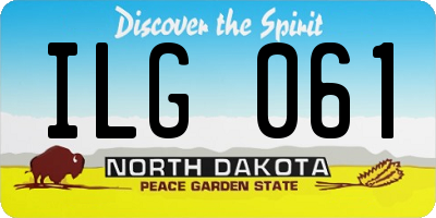 ND license plate ILG061