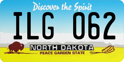 ND license plate ILG062
