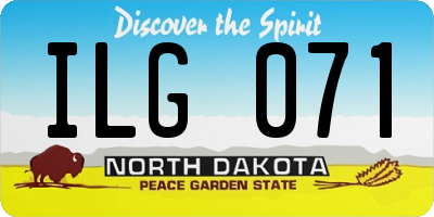 ND license plate ILG071