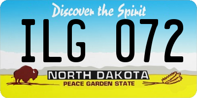 ND license plate ILG072