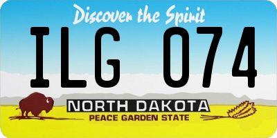ND license plate ILG074
