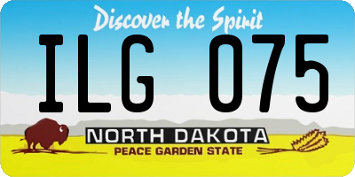 ND license plate ILG075