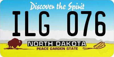 ND license plate ILG076