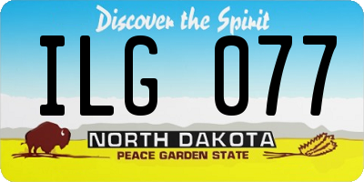 ND license plate ILG077