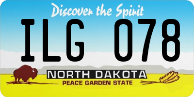 ND license plate ILG078