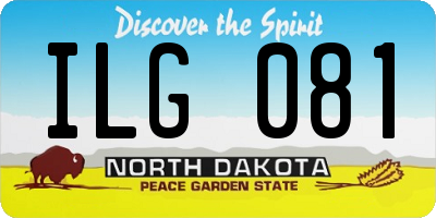 ND license plate ILG081