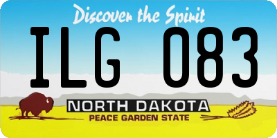 ND license plate ILG083