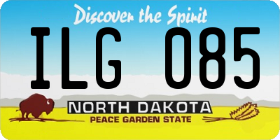 ND license plate ILG085