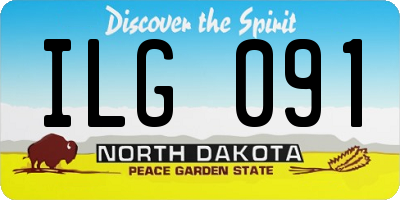 ND license plate ILG091