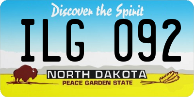ND license plate ILG092