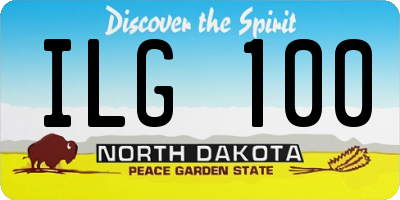 ND license plate ILG100