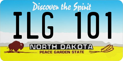 ND license plate ILG101