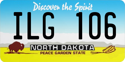 ND license plate ILG106