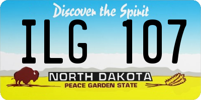 ND license plate ILG107